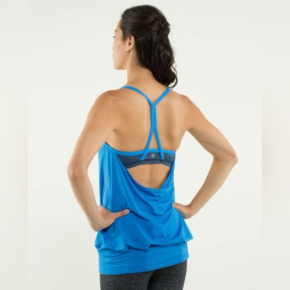 Lululemon CYB Blue Strappy Back Tank Top Size 10 - Picture 1 of 3